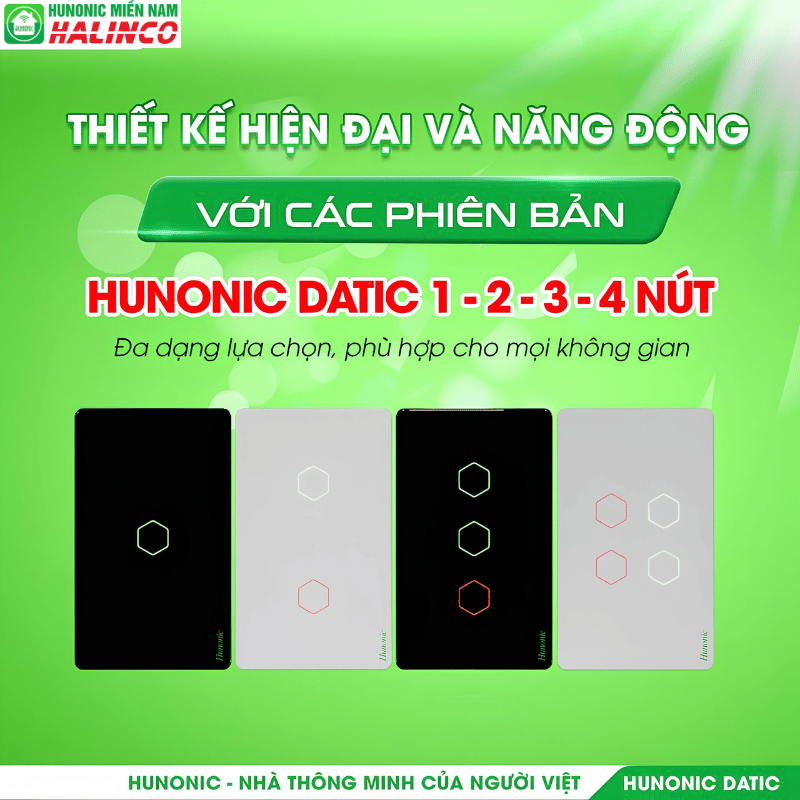 Công Tắc Cảm Ứng Wifi Hunonic Datic - Màu Trắng 22 Công Tắc Cảm Ứng Wifi Hunonic Datic