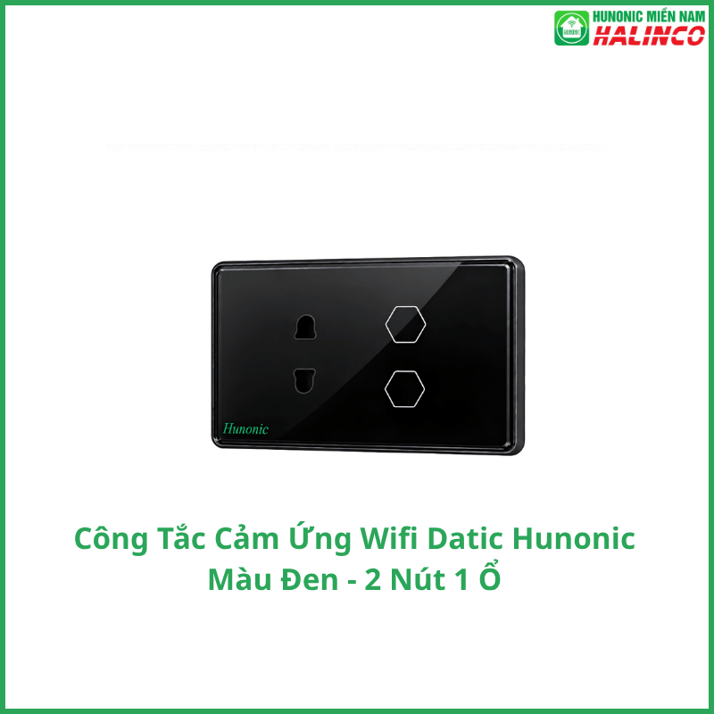 Công Tắc Cảm Ứng Wifi Hunonic Datic - Màu Đen 9 Công Tắc Cảm Ứng Wifi Hunonic Datic