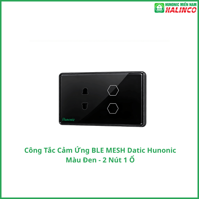 Công Tắc Cảm Ứng BLE Mesh Hunonic Datic Màu Đen 9 10