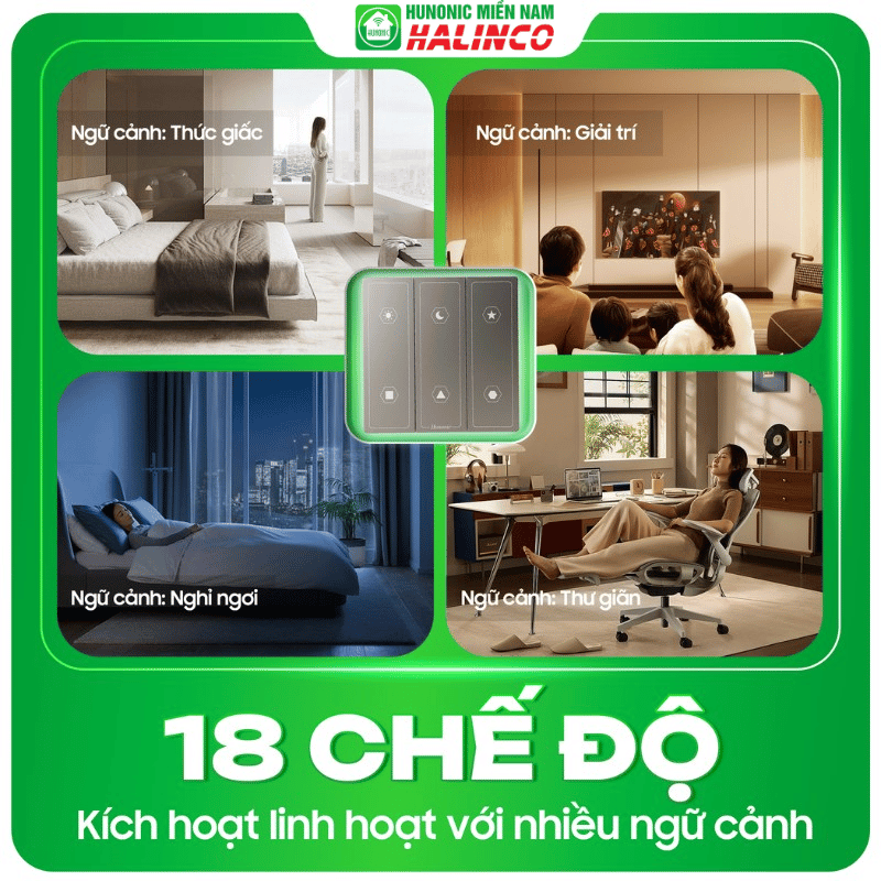 Công Tắc Ngữ Cảnh Thông Minh Hunonic NEO R6 15 Công Tắc Ngữ Cảnh Thông Minh Hunonic NEO R6