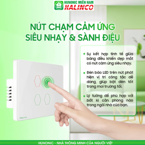 Công Tắc Cảm Ứng Wifi Hunonic Datic - Màu Trắng 11 Công Tắc Cảm Ứng Wifi Hunonic Datic