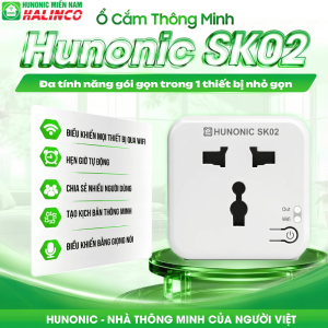 Ổ Cắm Thông Minh SK02 - Điều Khiển Qua Điện Thoại 9 Ổ Cắm Thông Minh Hunonic SK02