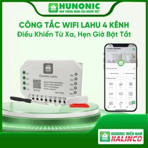 Công Tắc Thông Minh Hunonic Lahu 4 Kênh - Điều Khiển Từ Xa
