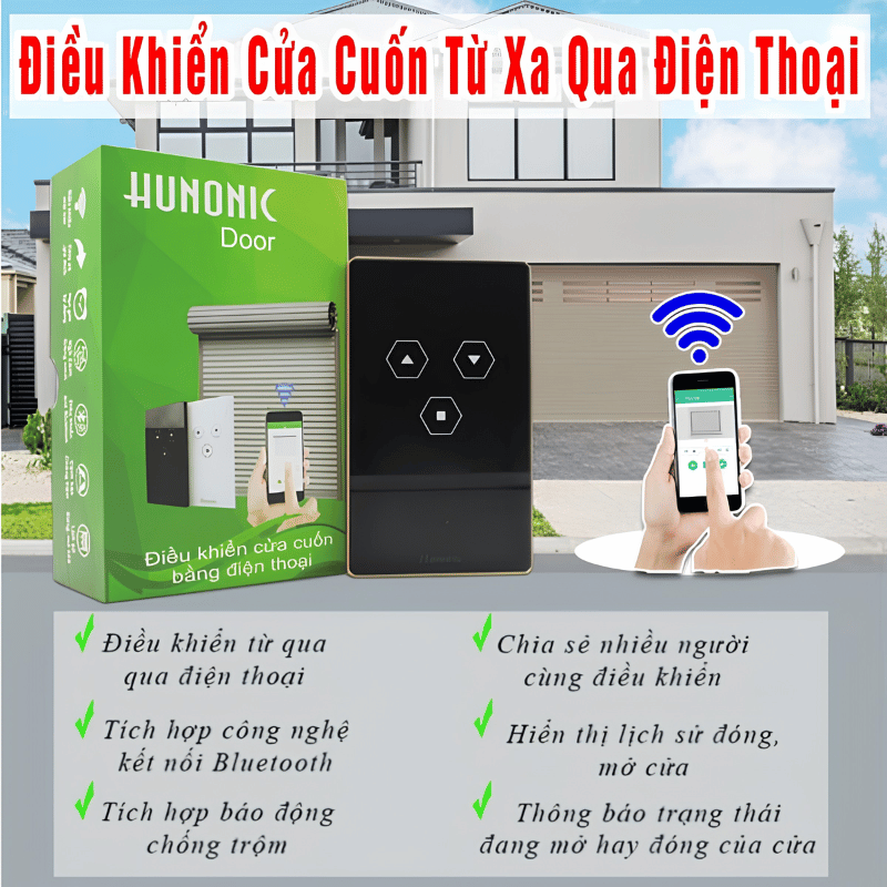 Công Tắc Cửa Cuốn Wifi Thông Minh HUNONIC DOOR 4 Công Tắc Cửa Cuốn Wifi Thông Minh HUNONIC DOOR