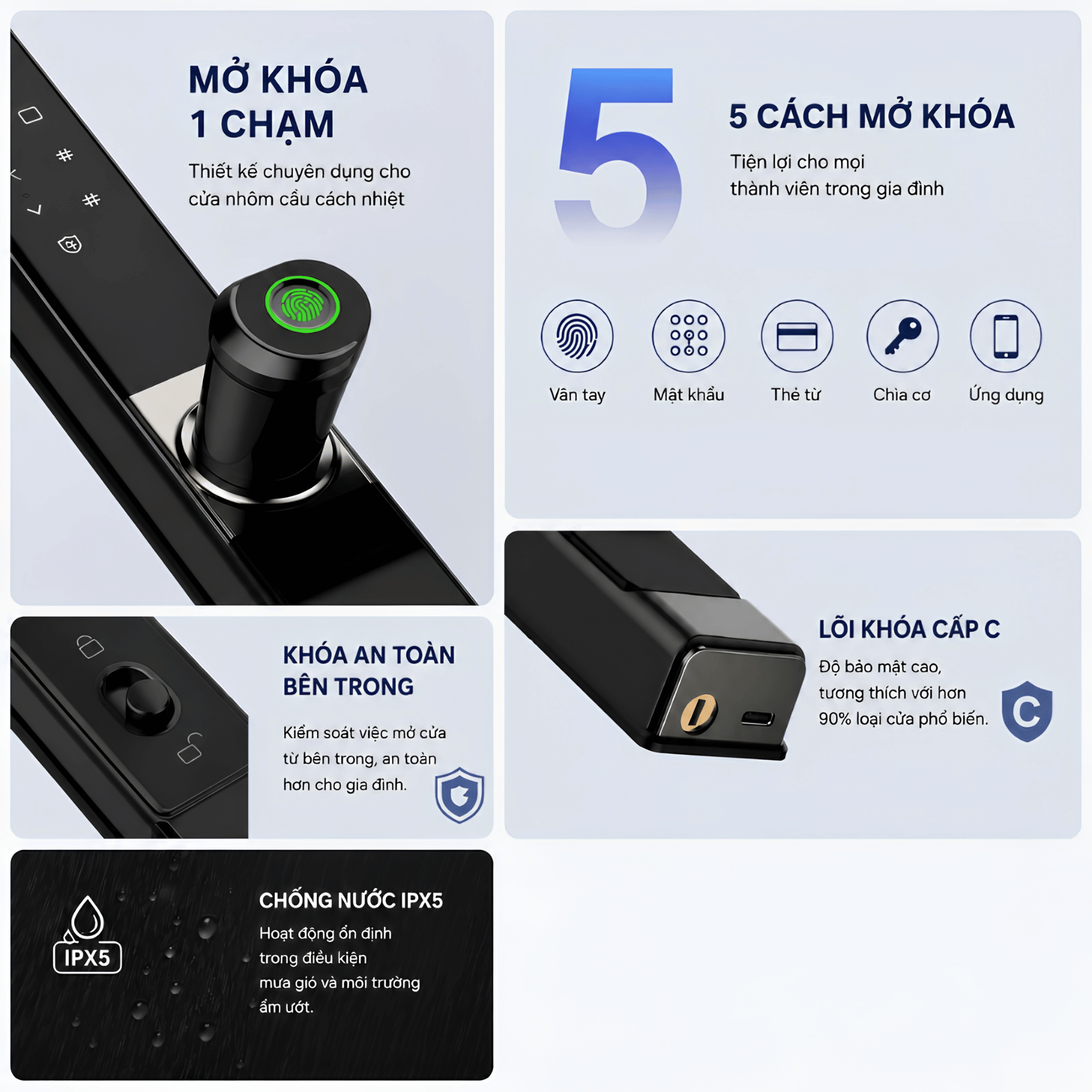 Khoá Thông Minh Cửa Gỗ TDL 21 3 3