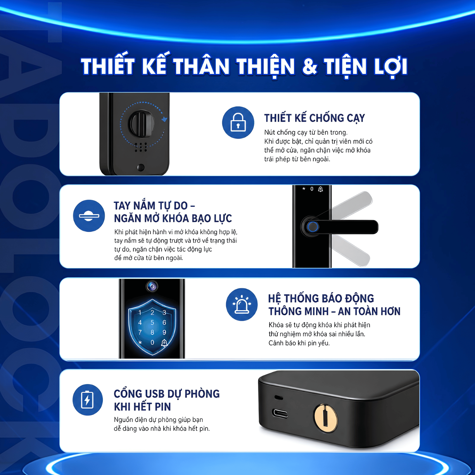 Khoá Thông Minh Cửa Nhôm Cao Cấp TDL 33 23 Khoá Thông Minh Cửa Nhôm Cao Cấp TDL 33