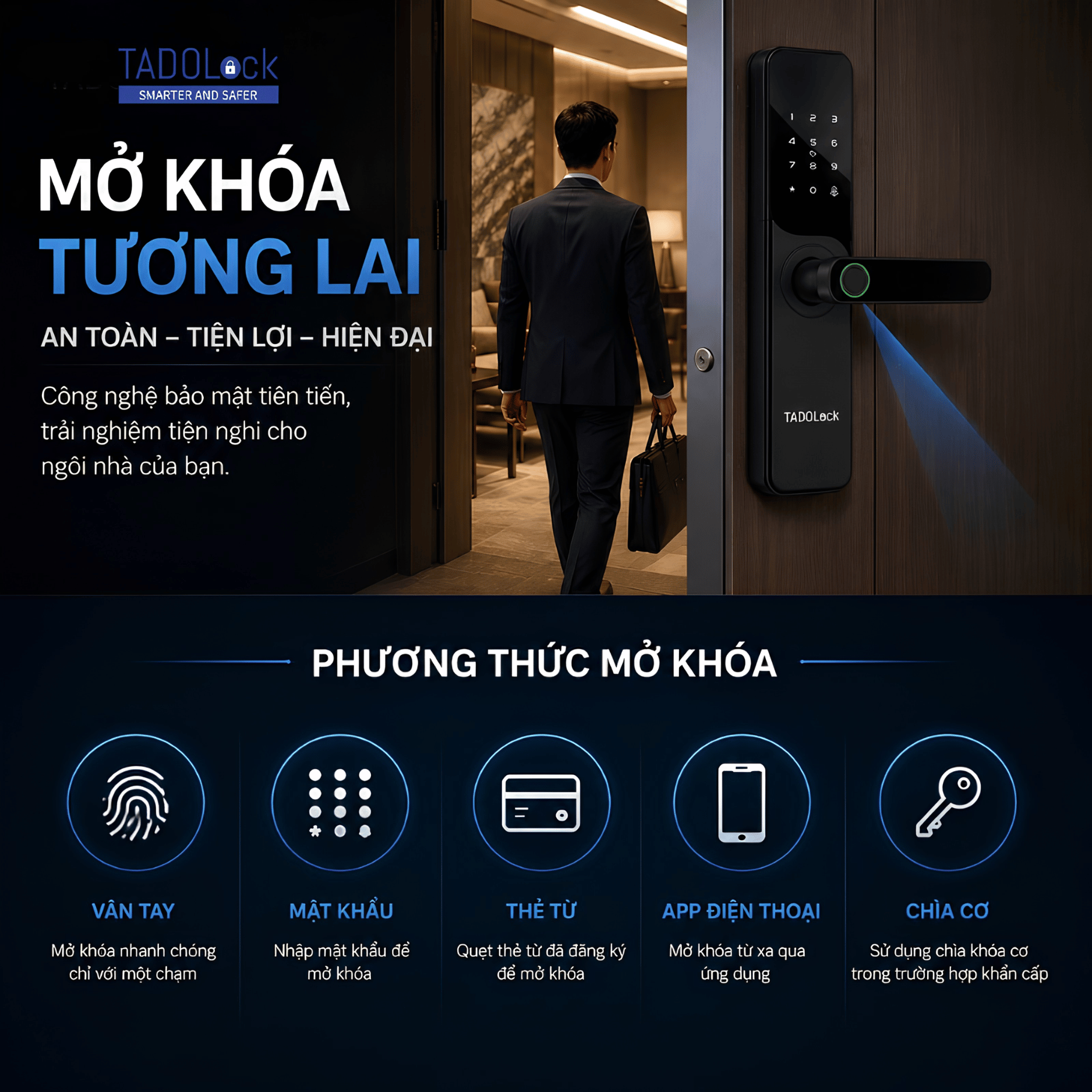 Khoá Thông Minh Cửa Nhôm Cao Cấp TDL 33 4 Khoá Thông Minh Cửa Nhôm Cao Cấp TDL 33