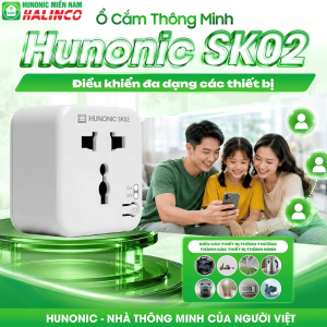 Ổ Cắm Thông Minh SK02 - Điều Khiển Qua Điện Thoại 7 Ổ Cắm Thông Minh Hunonic SK02