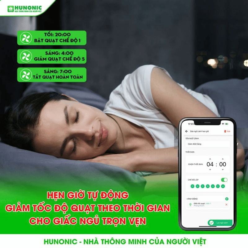 Ổ Cắm Quạt Thông Minh SK18 – Điều Khiển Qua Điện Thoại 11 Ổ Cắm Quạt Thông Minh Hunonic SK18