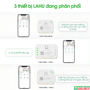 Công Tắc Thông Minh Hunonic Lahu 1 Kênh Công Suất Lớn 4000W- Điều Khiển Từ Xa