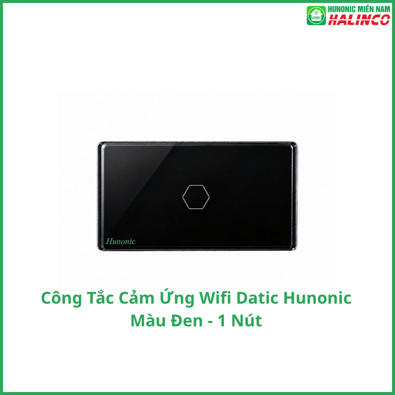 Công Tắc Cảm Ứng Wifi Hunonic Datic - Màu Đen 5 Công Tắc Cảm Ứng Wifi Hunonic Datic