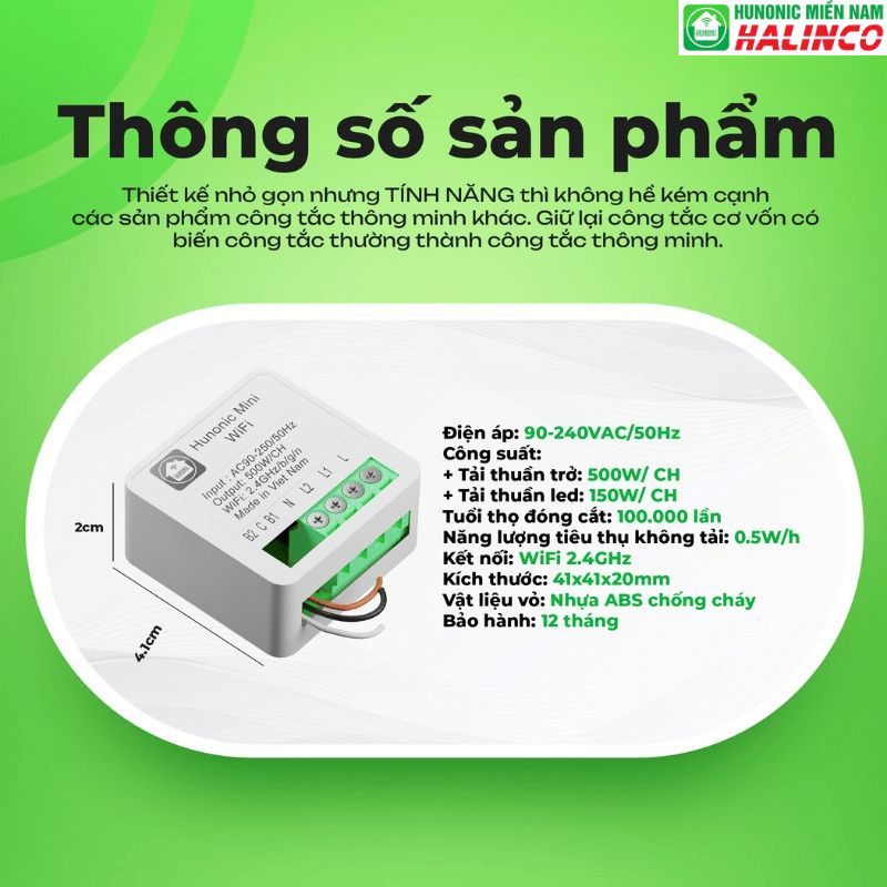 Công Tắc Điều Khiển Từ Xa Hunonic Mini 3 7