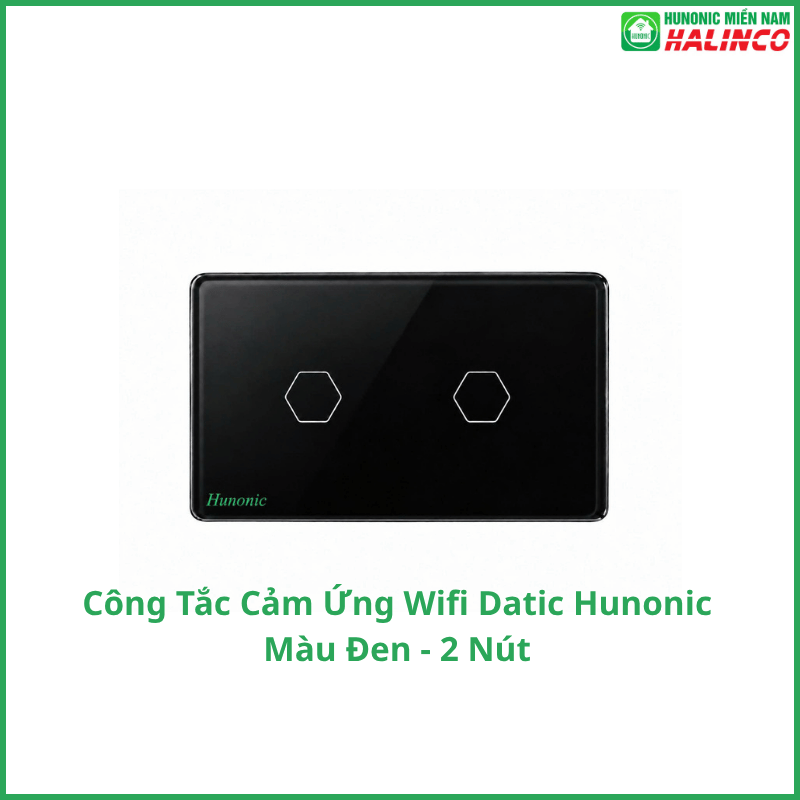 Công Tắc Cảm Ứng Wifi Hunonic Datic - Màu Đen 6 Công Tắc Cảm Ứng Wifi Hunonic Datic