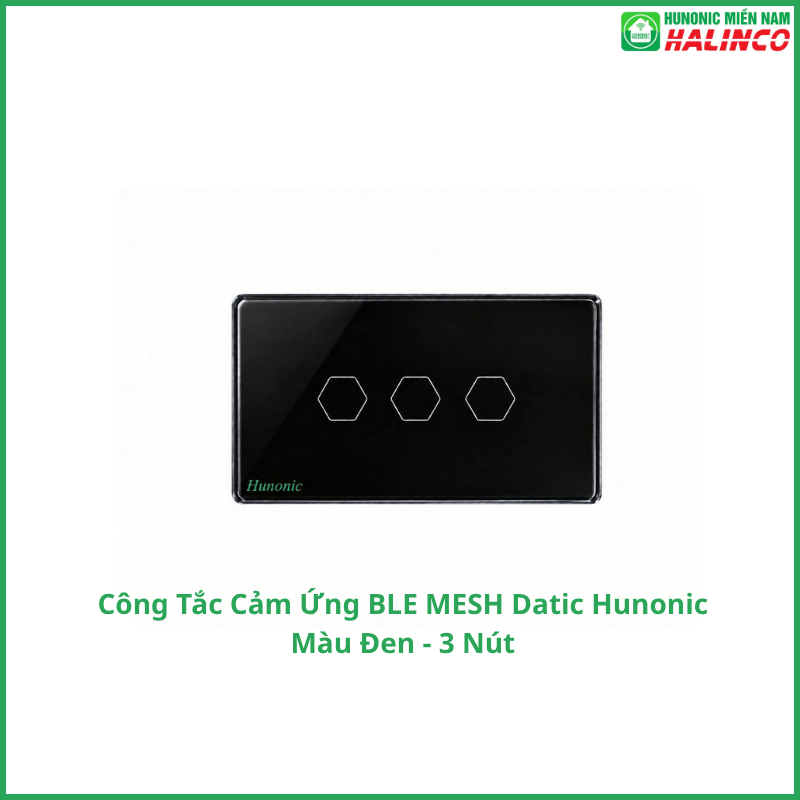 Công Tắc Cảm Ứng BLE Mesh Hunonic Datic Màu Đen 7 8