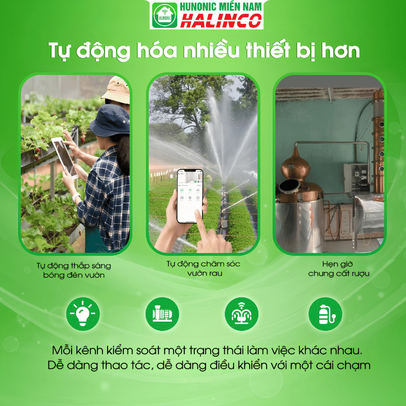 Công Tắc Thông Minh Hunonic Lahu 2 Kênh - Điều Khiển Từ Xa 6 Công Tắc Thông Minh Hunonic 04 RTC Tích Hợp IC Thời Gian Thực - Điều Khiển Từ Xa