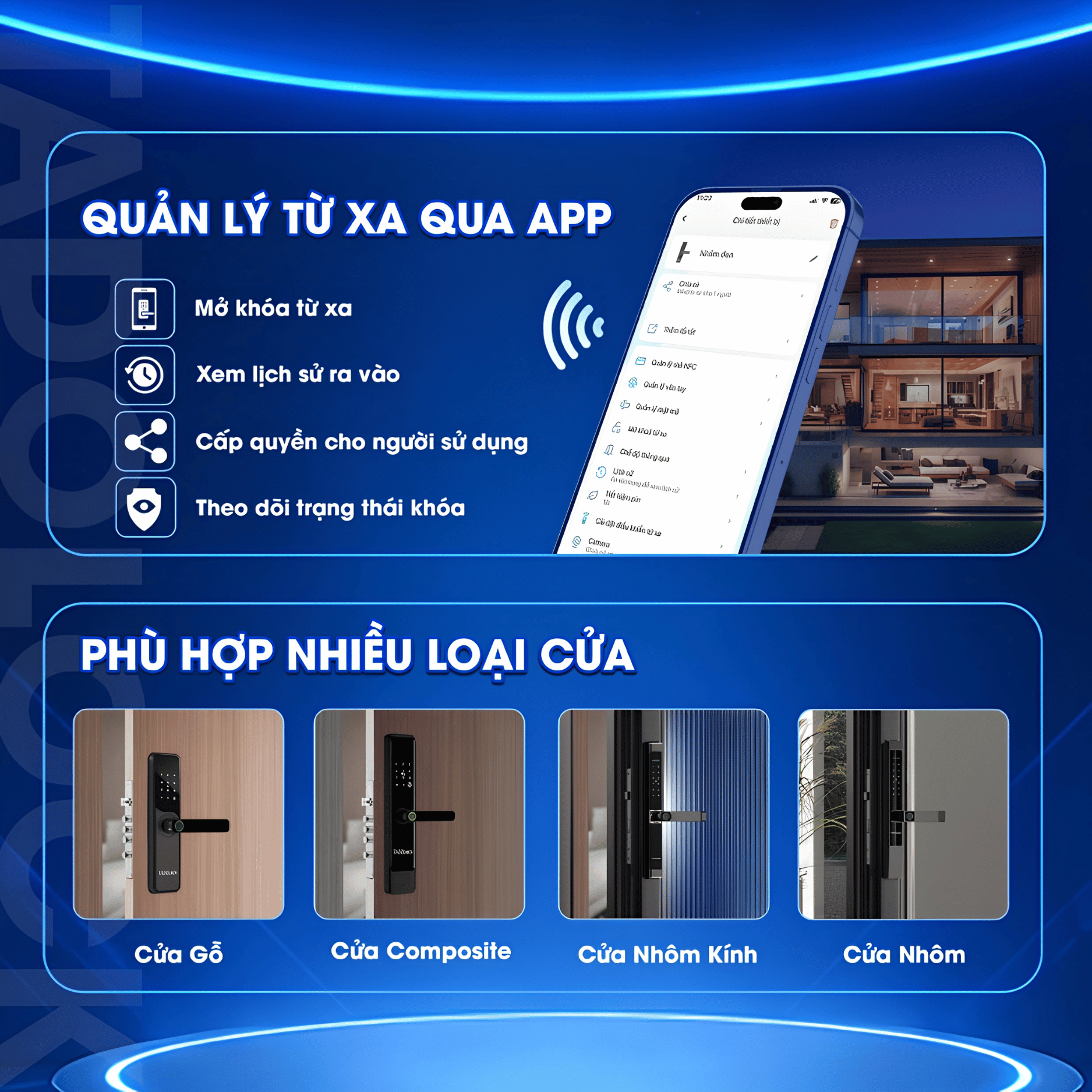 Khoá Thông Minh Cửa Gỗ TDL 21 8 8