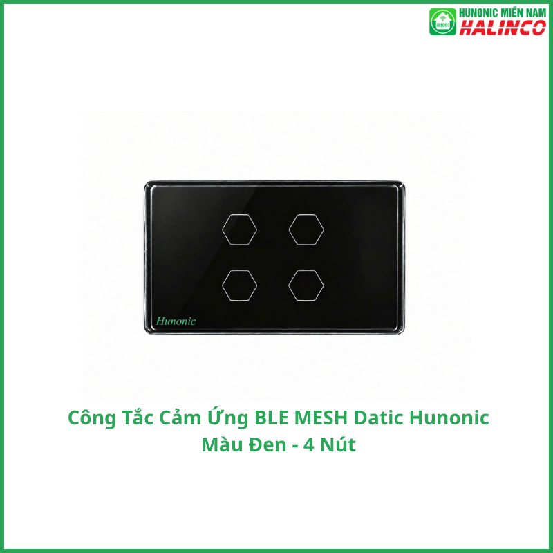 Công Tắc Cảm Ứng BLE Mesh Hunonic Datic Màu Đen 8 9