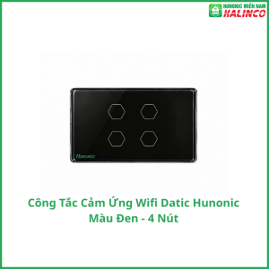 Công Tắc Cảm Ứng Wifi Hunonic Datic - Màu Đen 16 Công Tắc Cảm Ứng Wifi Hunonic Datic