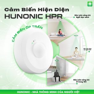 Cảm Biến Hiện Diện Wifi Ốp Trần Hunonic HPR 8 Cảm Biến Hiện Diện Wifi Ốp Trần Hunonic HPR