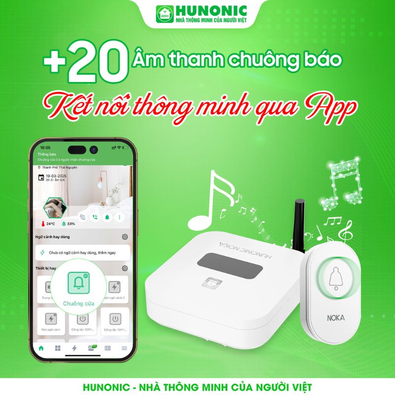 Chuông Cửa Thông Minh HUNONIC NOKA – An ninh tối ưu – Bảo mật tuyệt đối 17 Chuông Cửa Noka