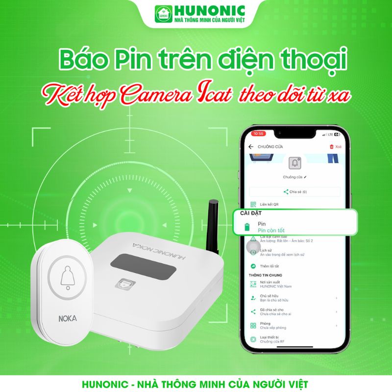 Chuông Cửa Thông Minh HUNONIC NOKA – An ninh tối ưu – Bảo mật tuyệt đối 2 Chuong Cua Thong Minh Noka2