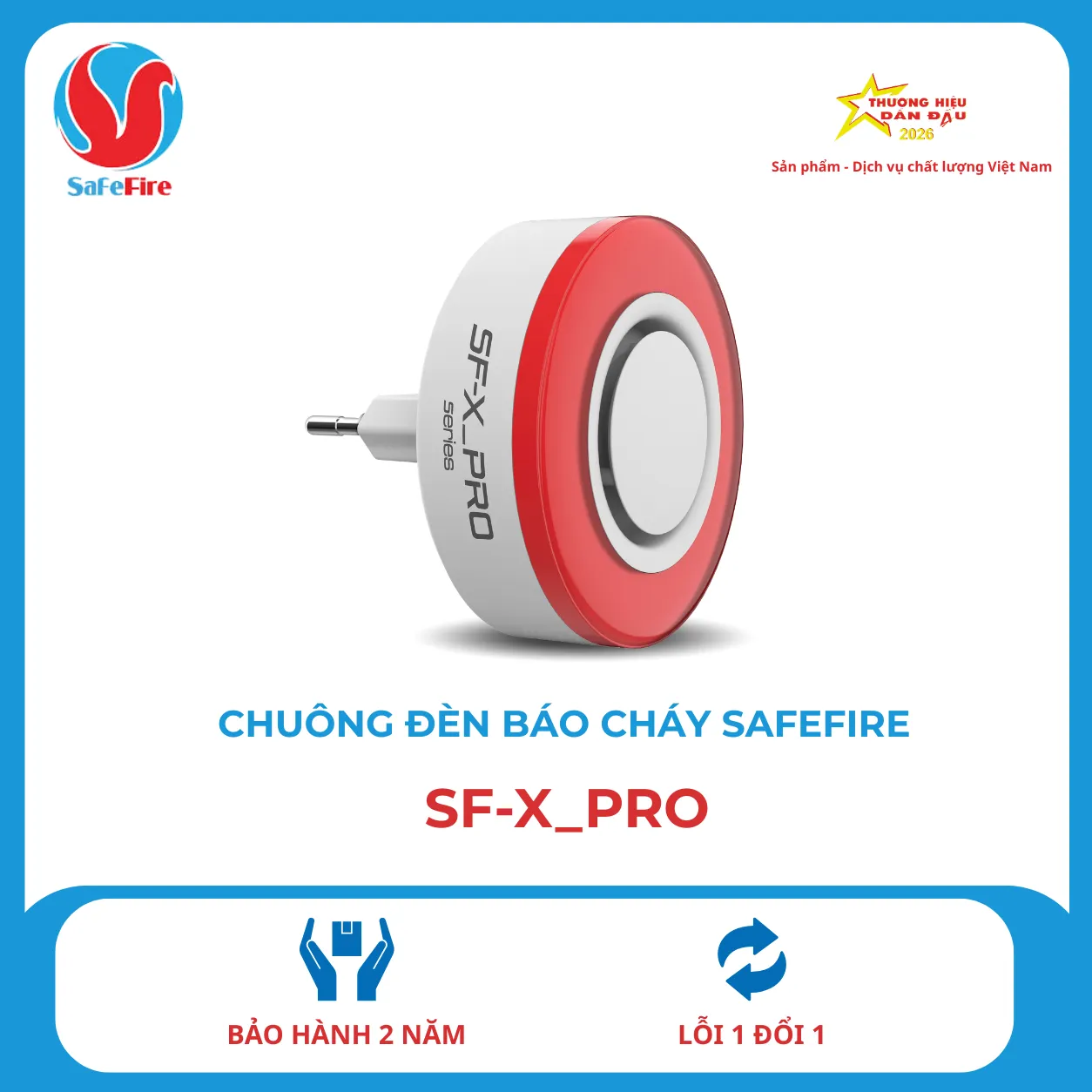 Chuông Đèn Báo Cháy SafeFire SF-X Pro 1 Chuong Den Bao Chay Sf X Pro1 11zon