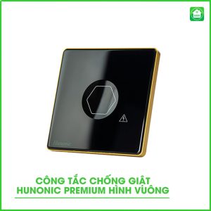 Công Tắc Hunonic Premium Hình Vuông 17 Cong Tac Chong Giat Pre Vuong Hnn