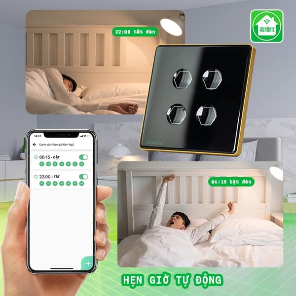 Công Tắc Hunonic Premium Hình Vuông 55 Công Tắc Hunonic Premium Hình Vuông