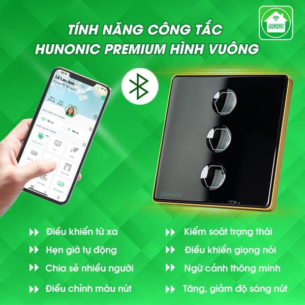 Công Tắc Hunonic Premium Hình Vuông 2 Cong Tac Hunonic Premium Hinh Vuong 12