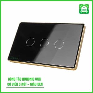 Cong Tac Hunonic Wifi Co Vien 3 Nut Mau Den