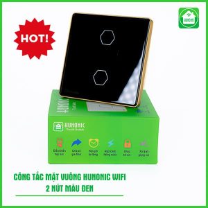 Công Tắc Cảm Ứng Wifi Hunonic Hình Vuông ( Màu Đen ) 12 Cong Tac Hunonic Wifi Mat Vuong 3