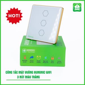 Công Tắc Cảm Ứng Wifi Hunonic Hình Vuông ( Màu Trắng ) 13 Cong Tac Hunonic Wifi Mat Vuong 6