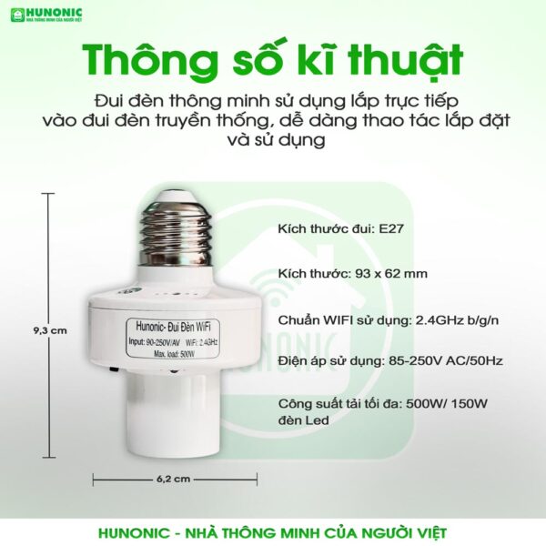 Đui Đèn Thông Minh Wifi Hunonic – Tối Ưu Hóa Trải Nghiệm Chiếu Sáng 14 Đui Đèn Thông Minh Wifi Hunonic