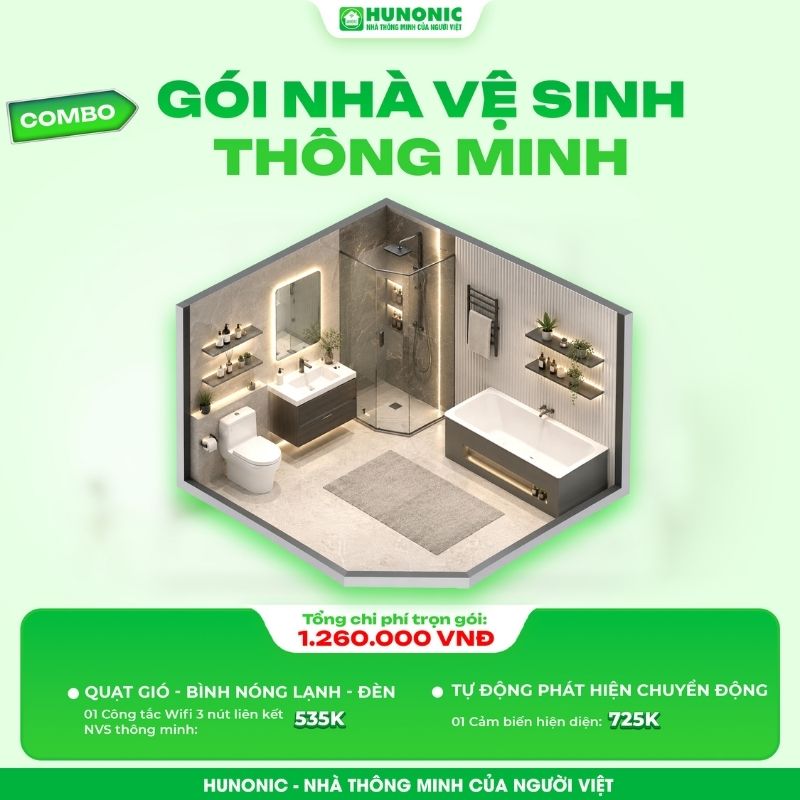 Gói Nhà Vệ Sinh Thông Minh Hunonic 4 Gói Nhà VS Thông Minh