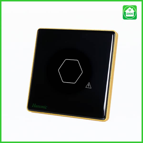Công Tắc Cảm Ứng Wifi Hunonic Hình Vuông ( Màu Đen ) 8 Hunonic Luxury Dai Dien Vuong Den