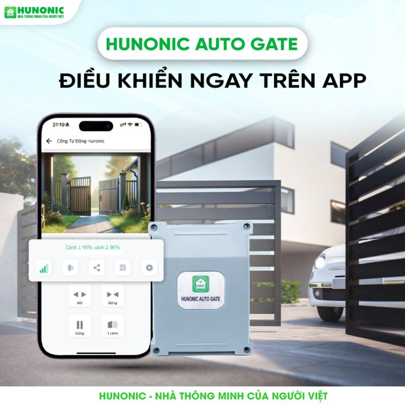 Cổng Tự Động Hunonic Auto Gate V2 (Bộ 2 motor)