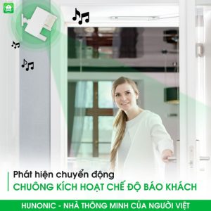 Thiết Bị Chống Trộm Và Báo Khách Wifi Hunonic CT01 13 Tinh Nang Ct012