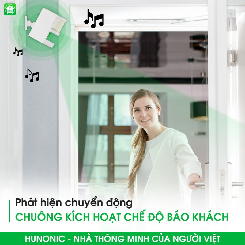 Thiết Bị Chống Trộm Và Báo Khách Wifi Hunonic CT01 5 Tinh Nang Ct012