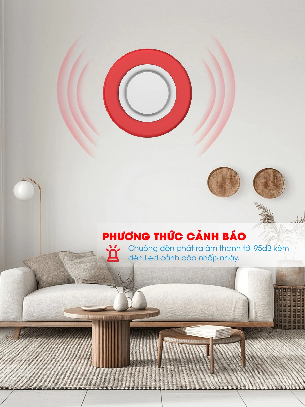 Chuông Đèn Báo Cháy SafeFire HM2WD-W 13 Chuông Đèn Báo Cháy SafeFire HM2WD-W