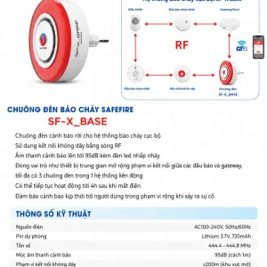 Chuông Đèn Báo Cháy SafeFire SF-X Base 7 Chuông Đèn Báo Cháy SafeFire SF-X Base