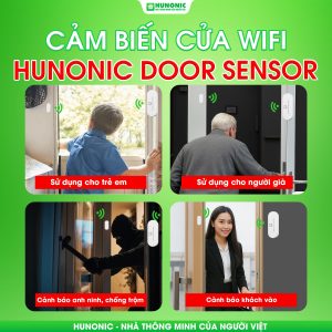 Cảm biến cửa Wifi Hunonic Door Sensor Thế Hệ Mới 7 Cảm biến cửa Wifi Hunonic Door Sensor Thế Hệ Mới