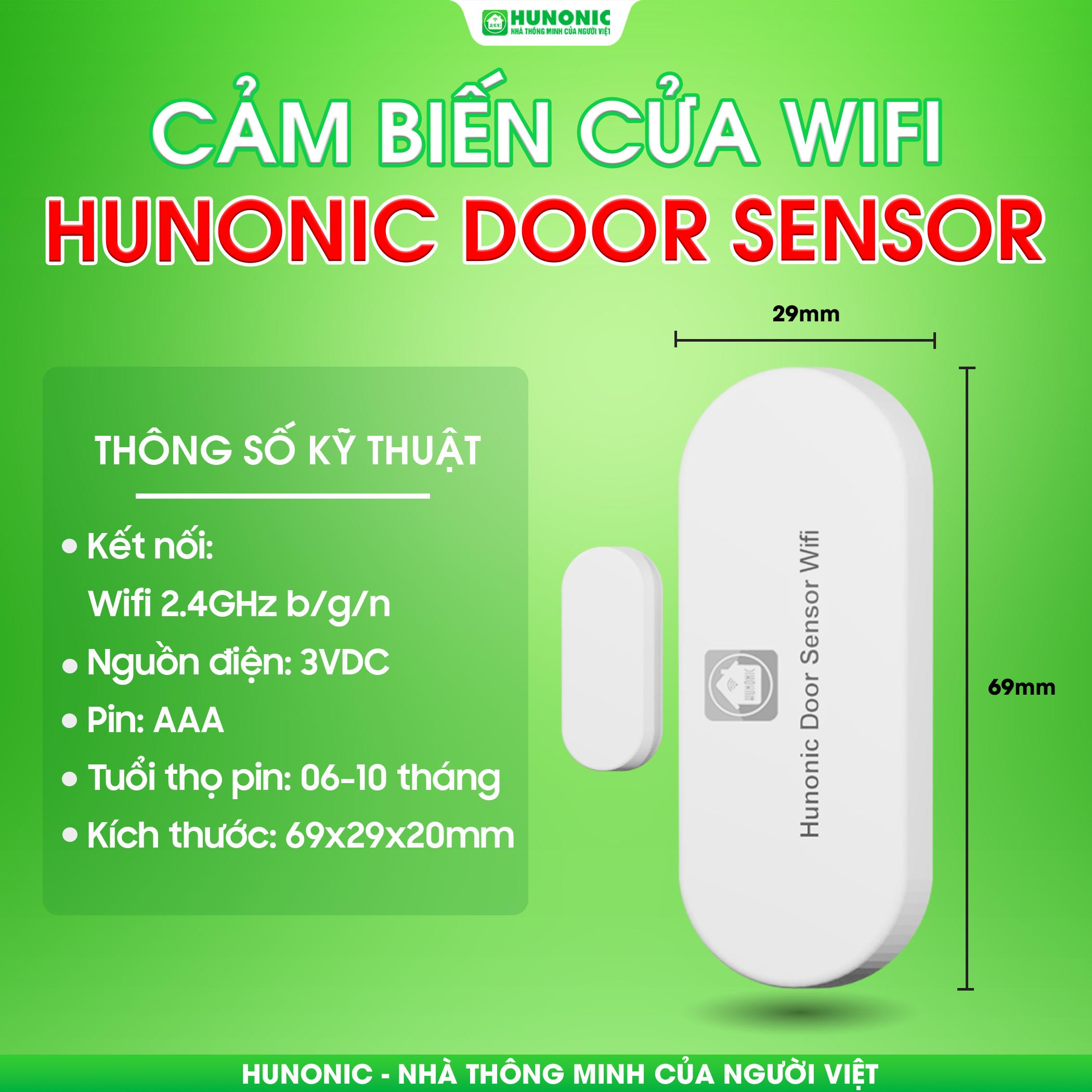 Cảm biến cửa Wifi Hunonic Door Sensor Thế Hệ Mới 13 Cảm biến cửa Wifi Hunonic Door Sensor Thế Hệ Mới